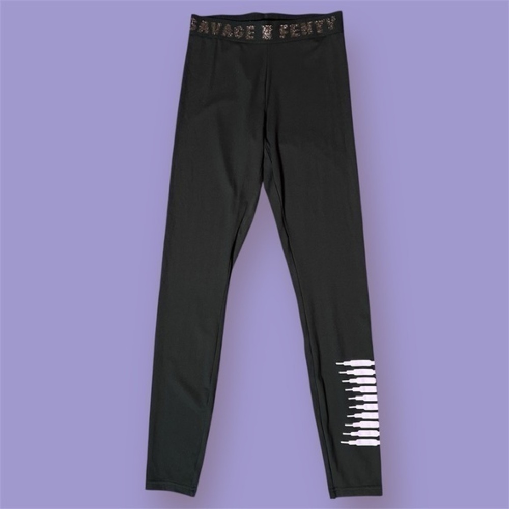 Savage X Fenty High Rise Black Forever Savage Jersey Leggings Size S